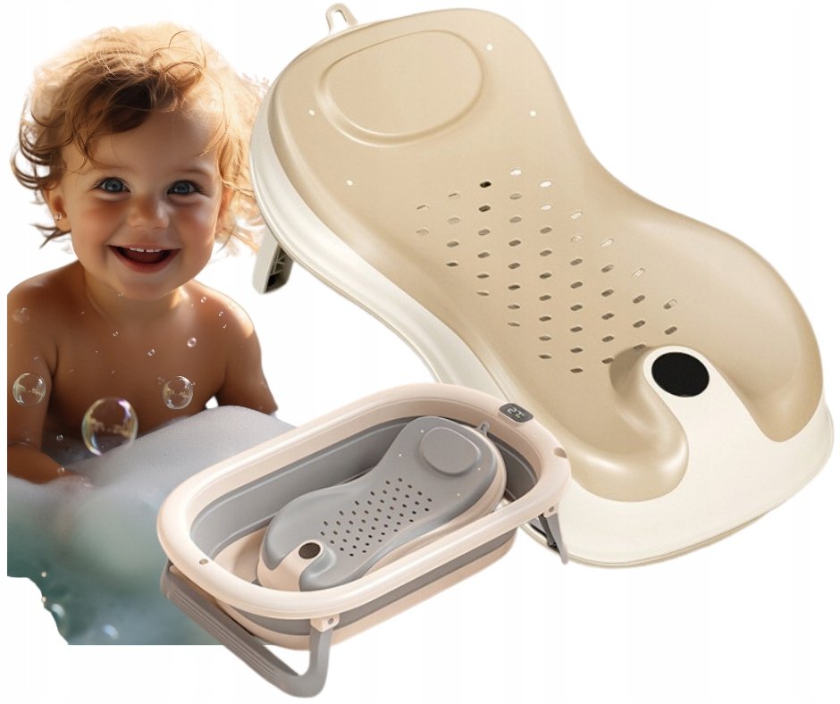 WKŁADKA do WANIENKI fotelik do kąpieli LEŻACZEK do wanienki antypoślizgowy