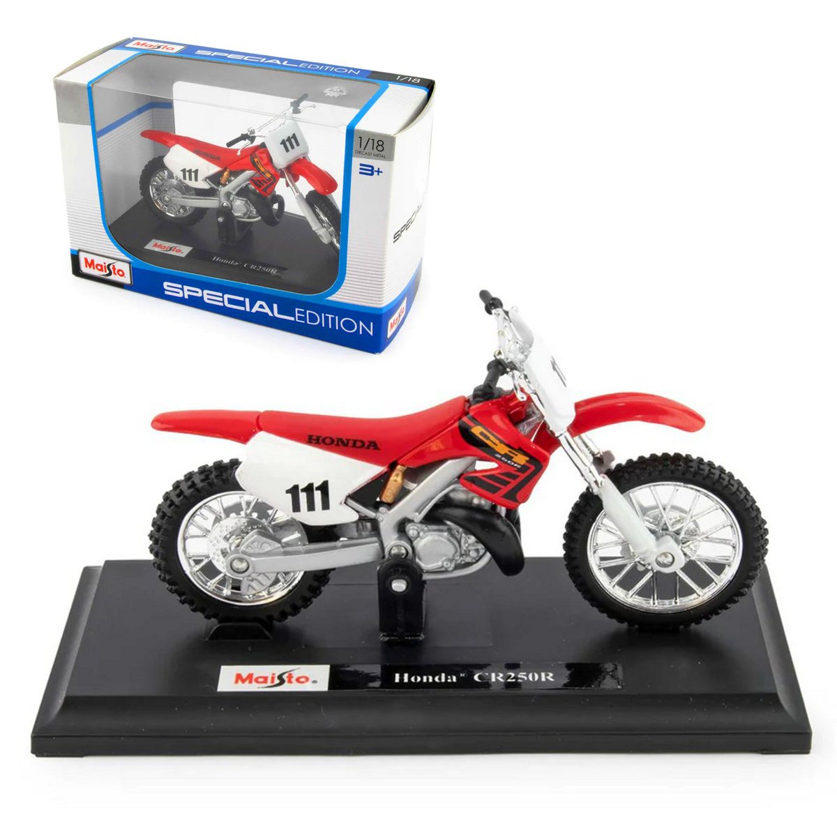 HONDA CR250R CROSS MODEL MOTOCYKLA W SKALI 1:18 MAISTO