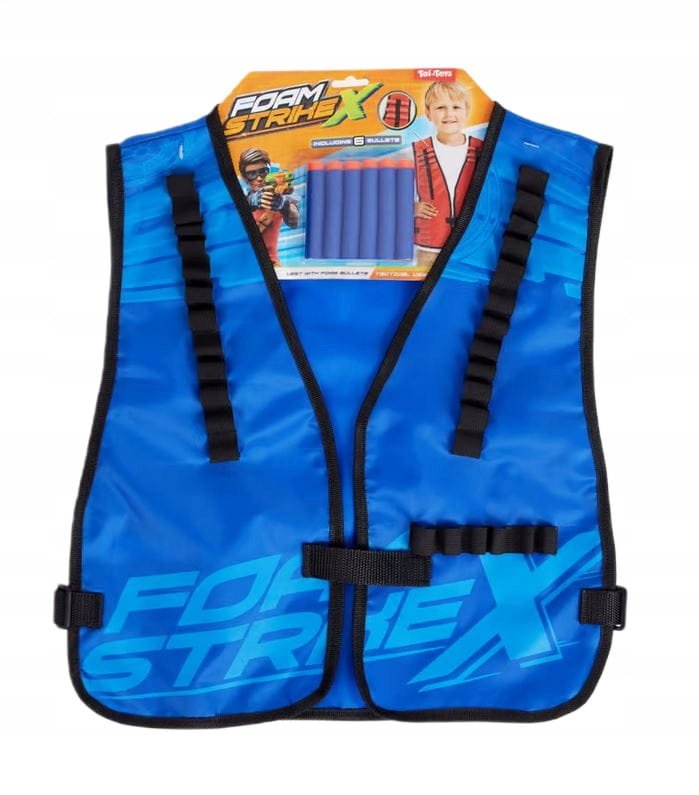 Kamizelka taktyczna z piankowymi strzałkami do wyrzutni Niebieska