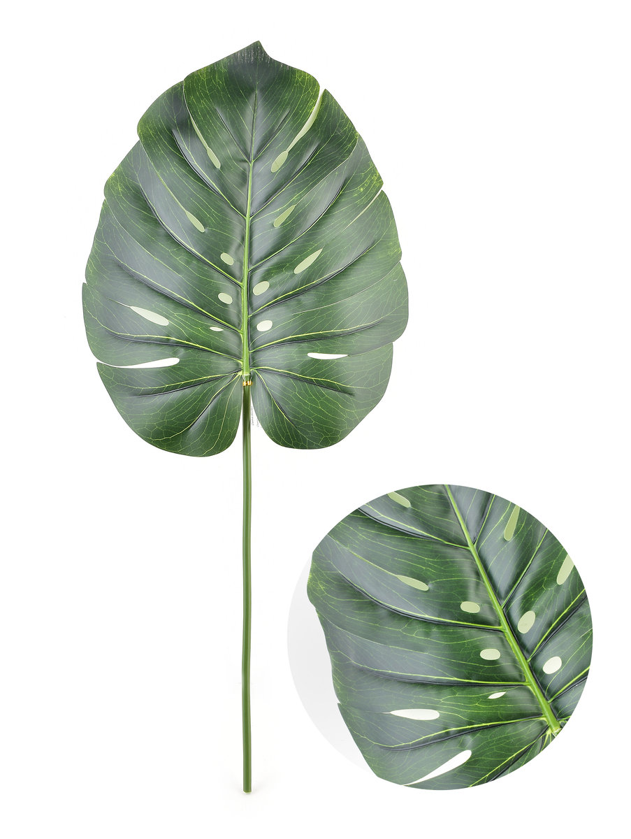 VIRIDIS Sztuczny kwiat 77x36cm liść monstery