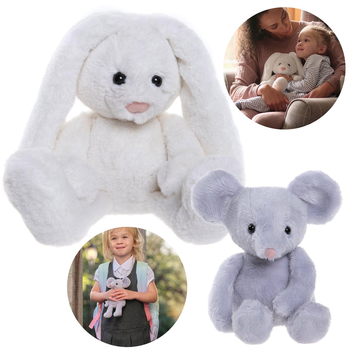 Charlie Bears Zestaw dwóch maskotek z serii Bear&Me: królik Bunny i mysz Pip - pluszaki idealne dla dzieci