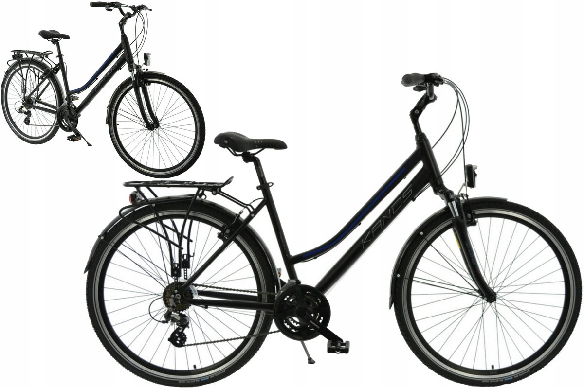 Rower 28 KANDS TRAVEL-X rama 19 czarno niebieski R23