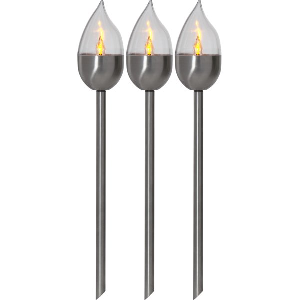 Zestaw 3x lampion solarny ogrodowy LED wbijany OLYMPOS