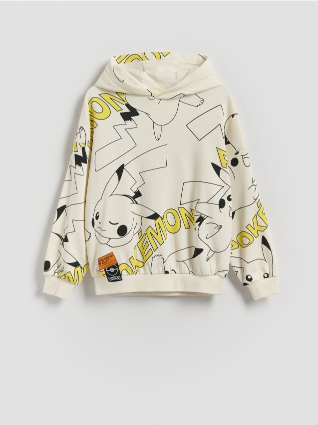 Reserved - Bluza oversize Pokémon - złamana biel