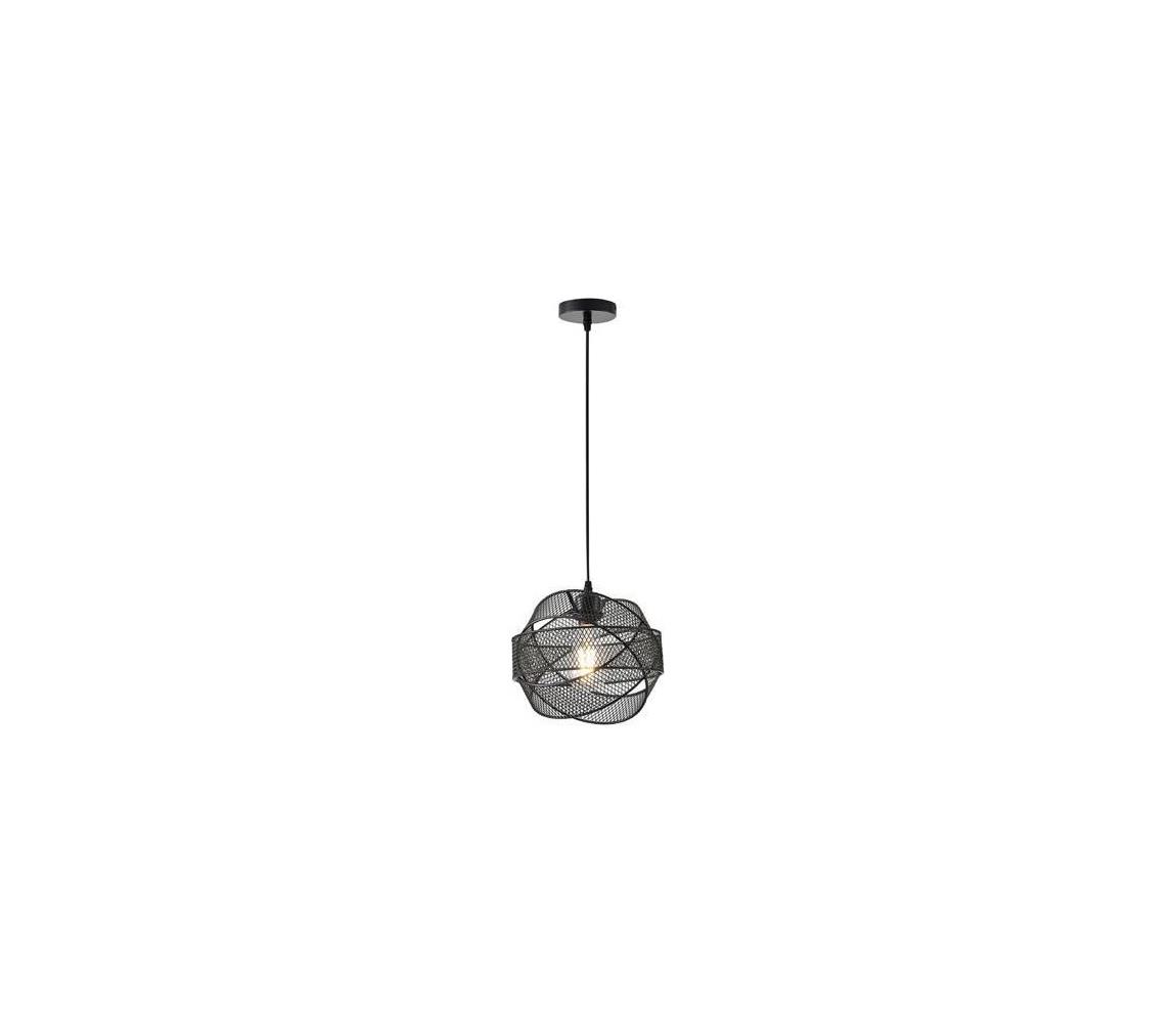 Żyrandol na lince 1xE27/40W/230V czarny