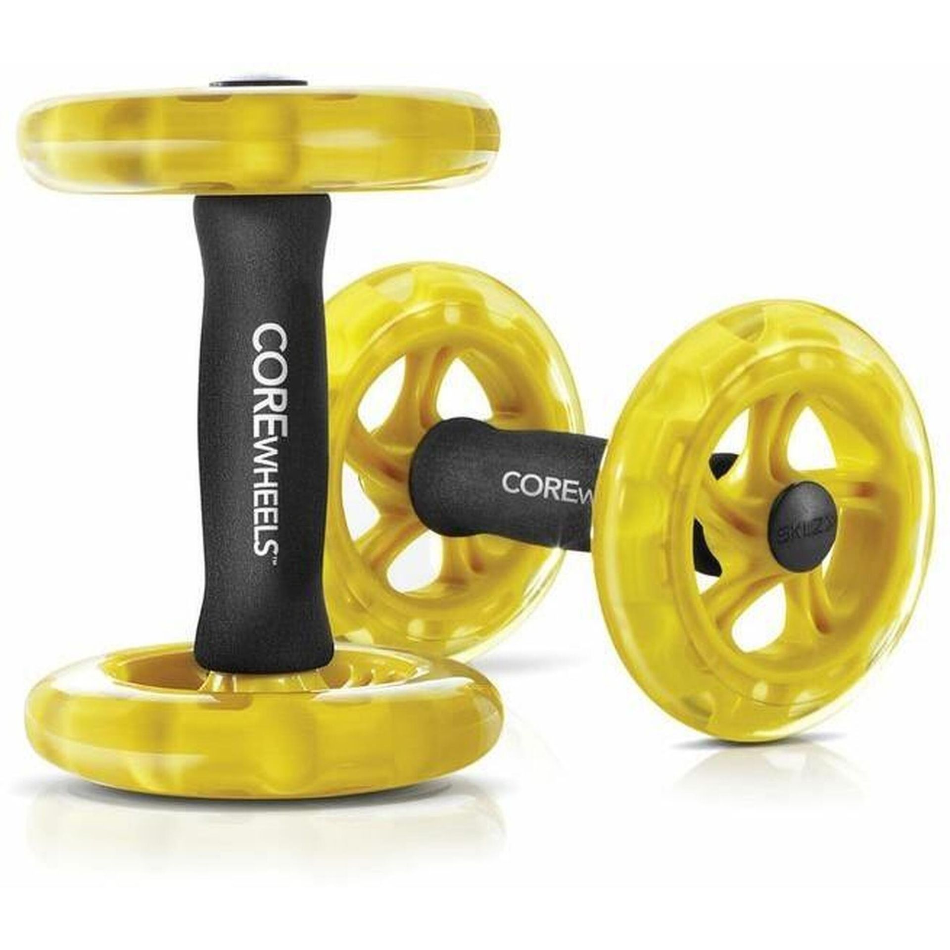 SKLZ Sklz Apd-Cw01  02 Training Rolki Trener Brzucha Core Wheels Black/Yellow, Wielokolorowa, Jeden Rozmiar (SK6800115)
