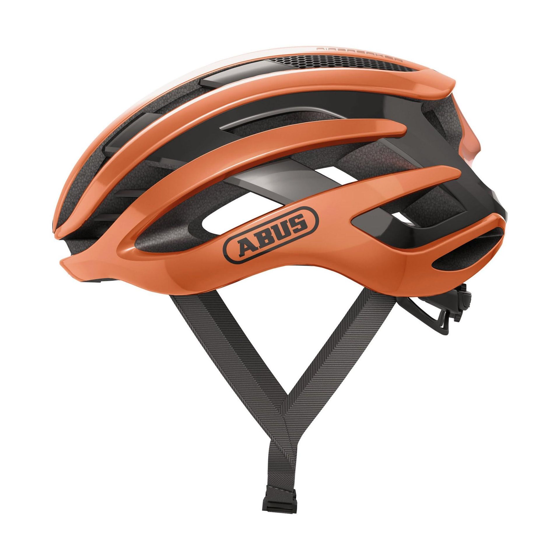 Kask rowerowy szosowy Abus Airbreaker goldfish orange roz. M 52-58cm połysk