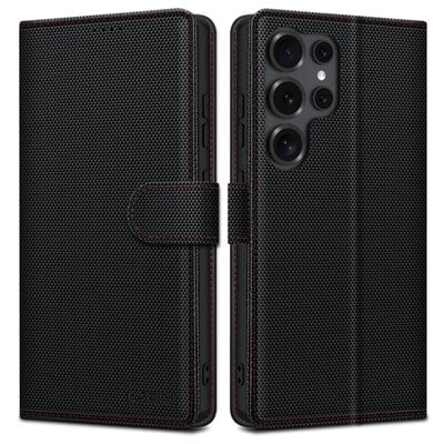 Etui TECH-PROTECT Wallet RS do Samsung Galaxy S25 Ultra Czarno-czerwony