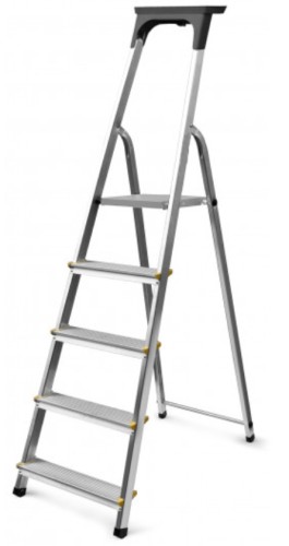 Braket Drabina Aluminiowa Wolnostojąca Easy 215Cm 6 Stopni+Podest BR-00-1216 5904680700005