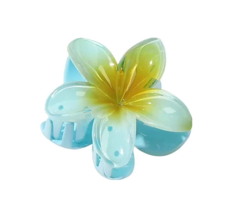 Ecarla ozdobna spinka do włosów w kształcie kwiatu turkusowa SP285