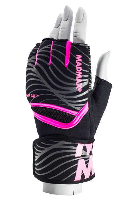 Damskie rękawiczki fitness MadMax MaxGel Fighting Gloves MBF906 Pink S/M