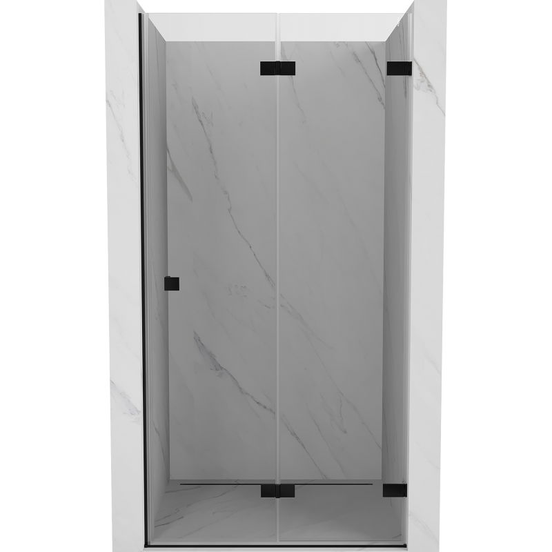Mexen Lunar-F drzwi prysznicowe składane prawe 65 cm, transparent, czarne - 836-065-000-70-00-P