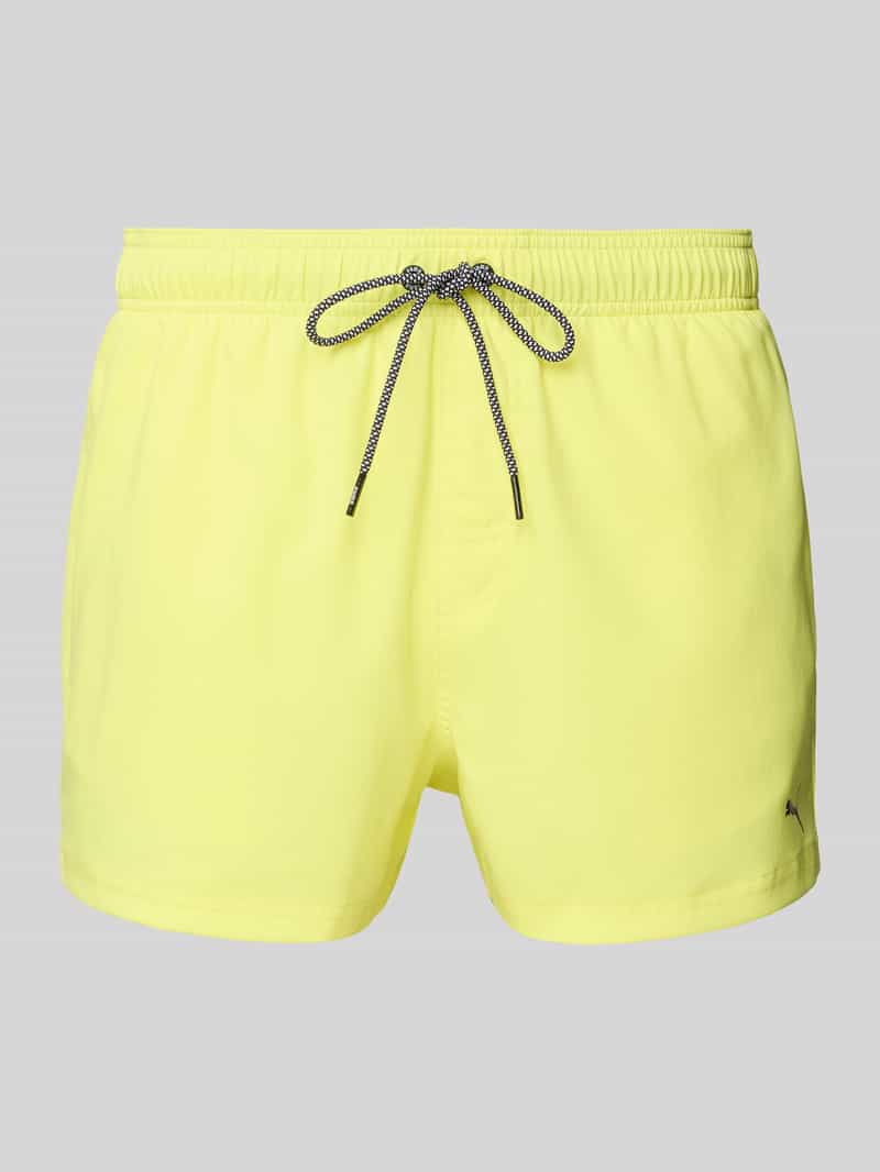 Spodenki kąpielowe o kroju regular fit z nadrukiem z logo