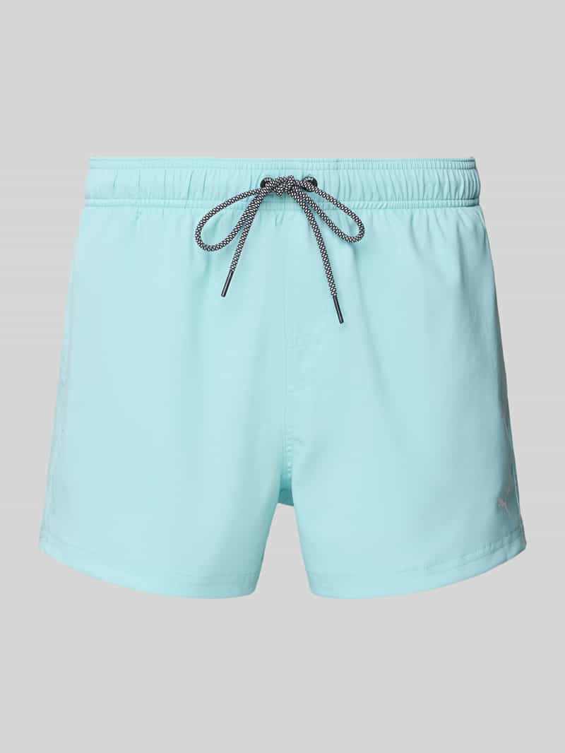 Spodenki kąpielowe o kroju regular fit z nadrukiem z logo