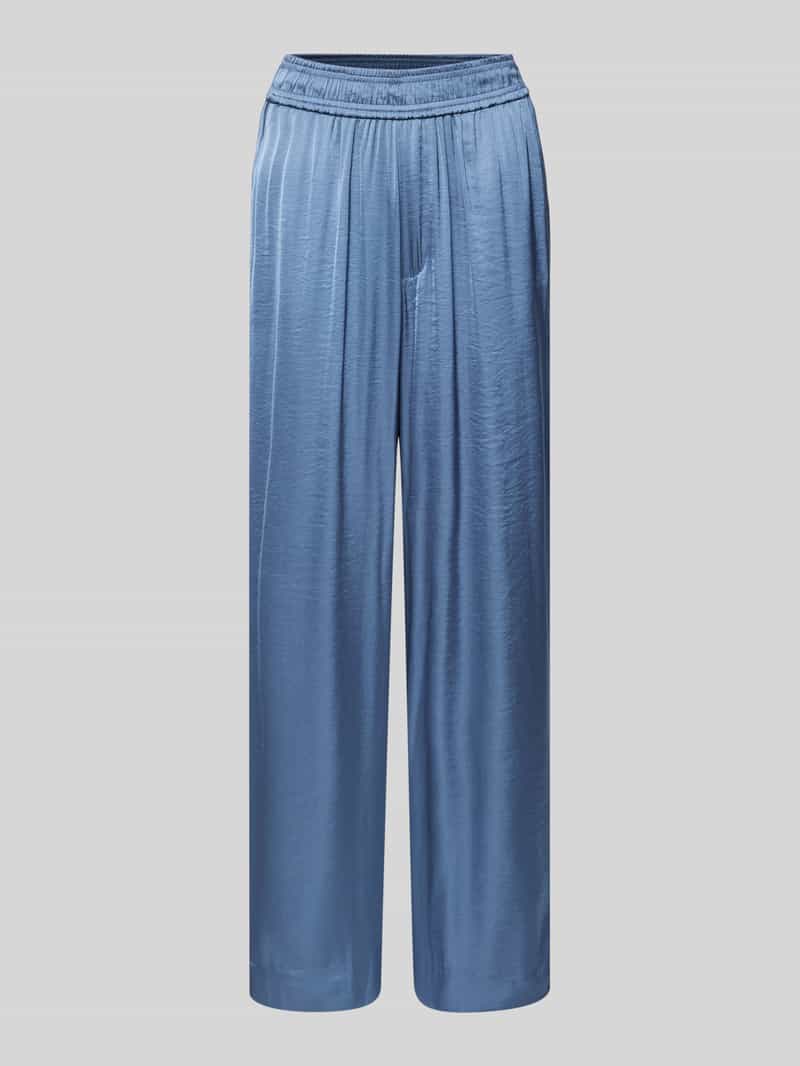 Spodnie materiałowe z szeroką nogawką i elastycznym pasem model ‘Asaka’