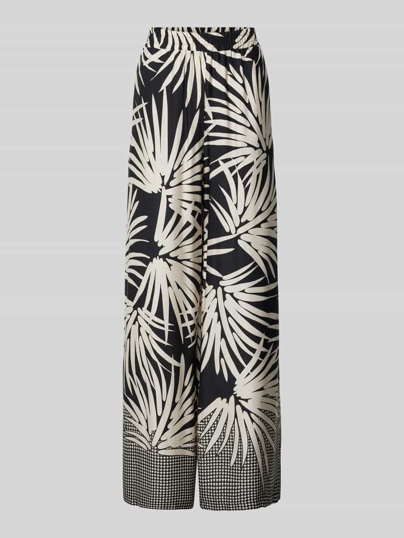 Spodnie materiałowe z wiskozy z elastycznym pasem