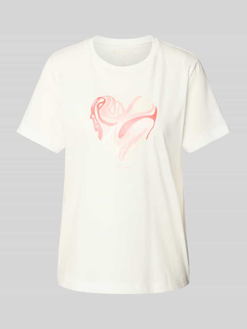 T-shirt o kroju regular fit z czystej bawełny