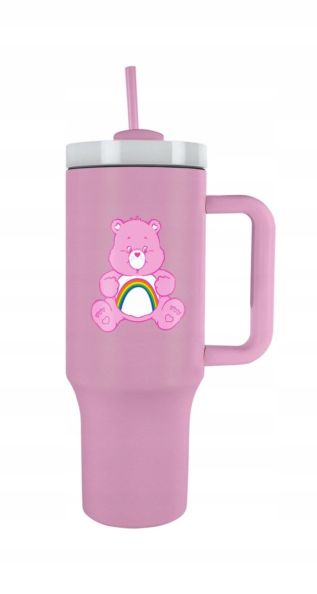 Troskliwe Misie kubek termiczny ze słomką rurką na kawę dla dzieci termos