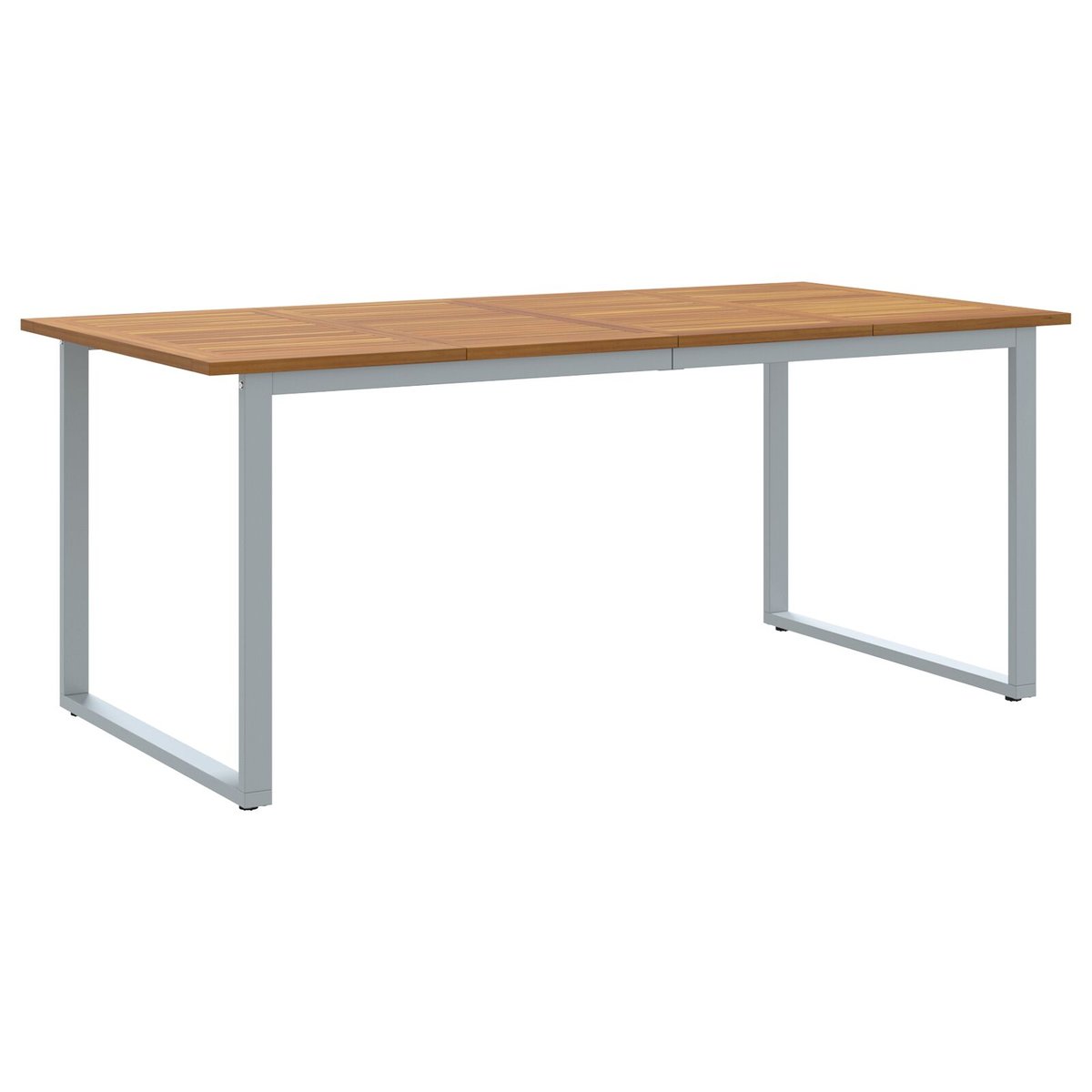 vidaXL Stół ogrodowy Szary Stal malowana proszkowo 180 x 90 x 75 cm