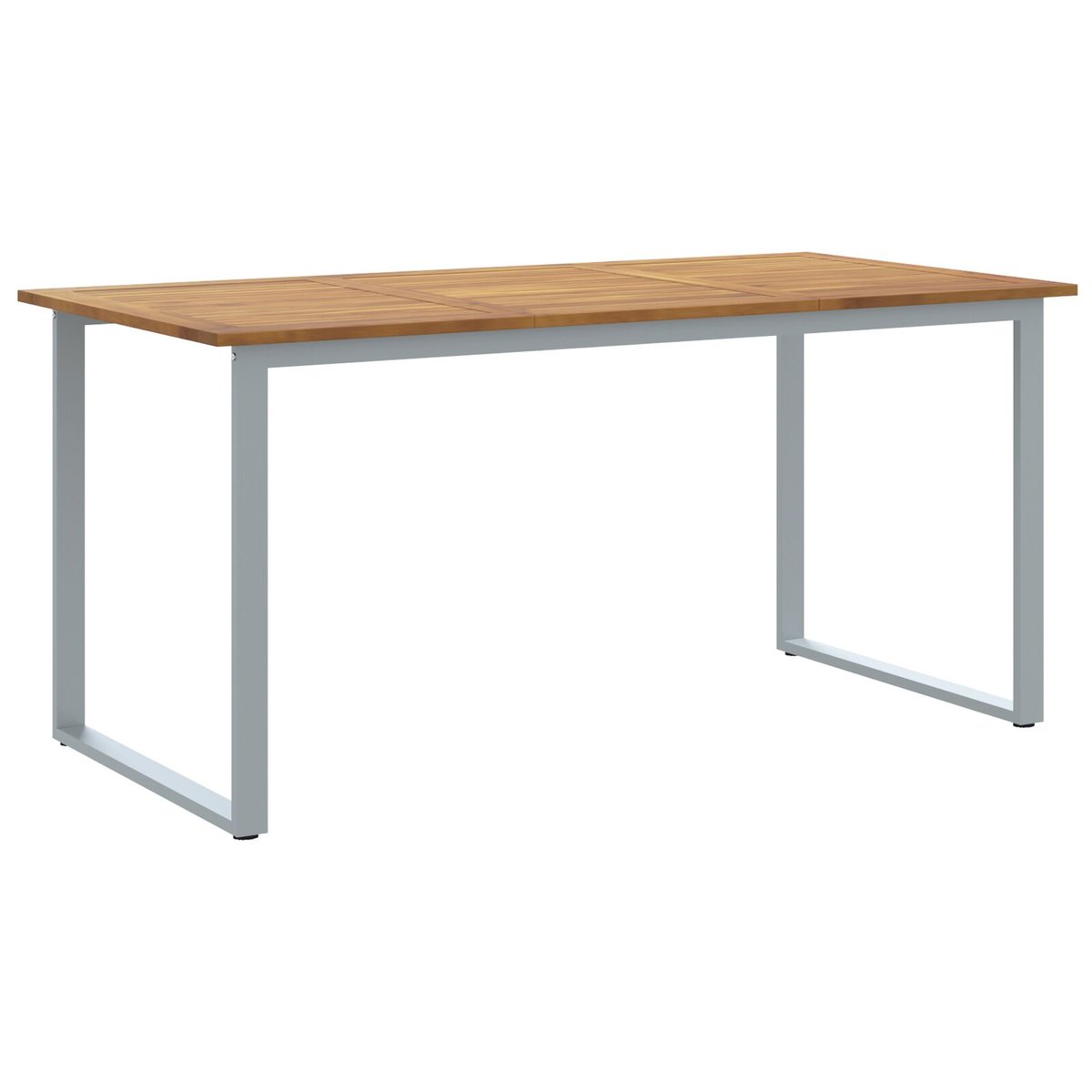vidaXL Stół ogrodowy Szary Stal malowana proszkowo 160 x 80 x 75 cm