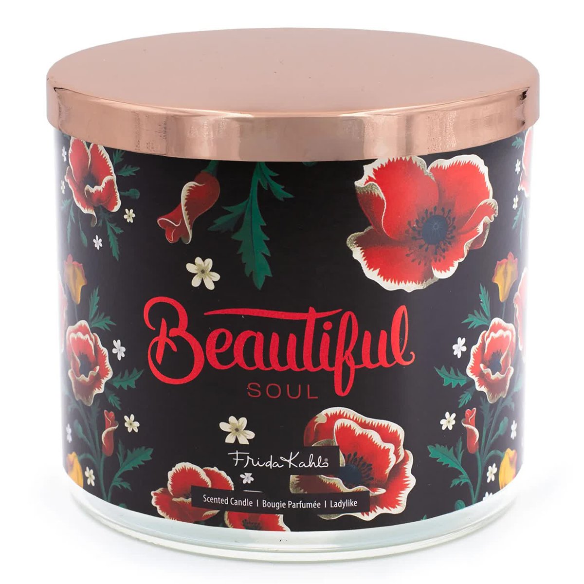 Świeca zapachowa w szkle 3 knoty Frida Kahlo 400 g - Beautiful Soul