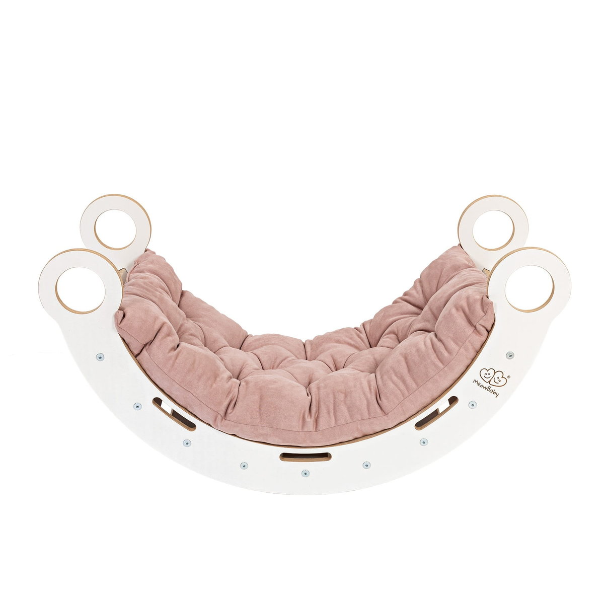 Small Dream Rocker Białe Drewno z Różową Poduszką