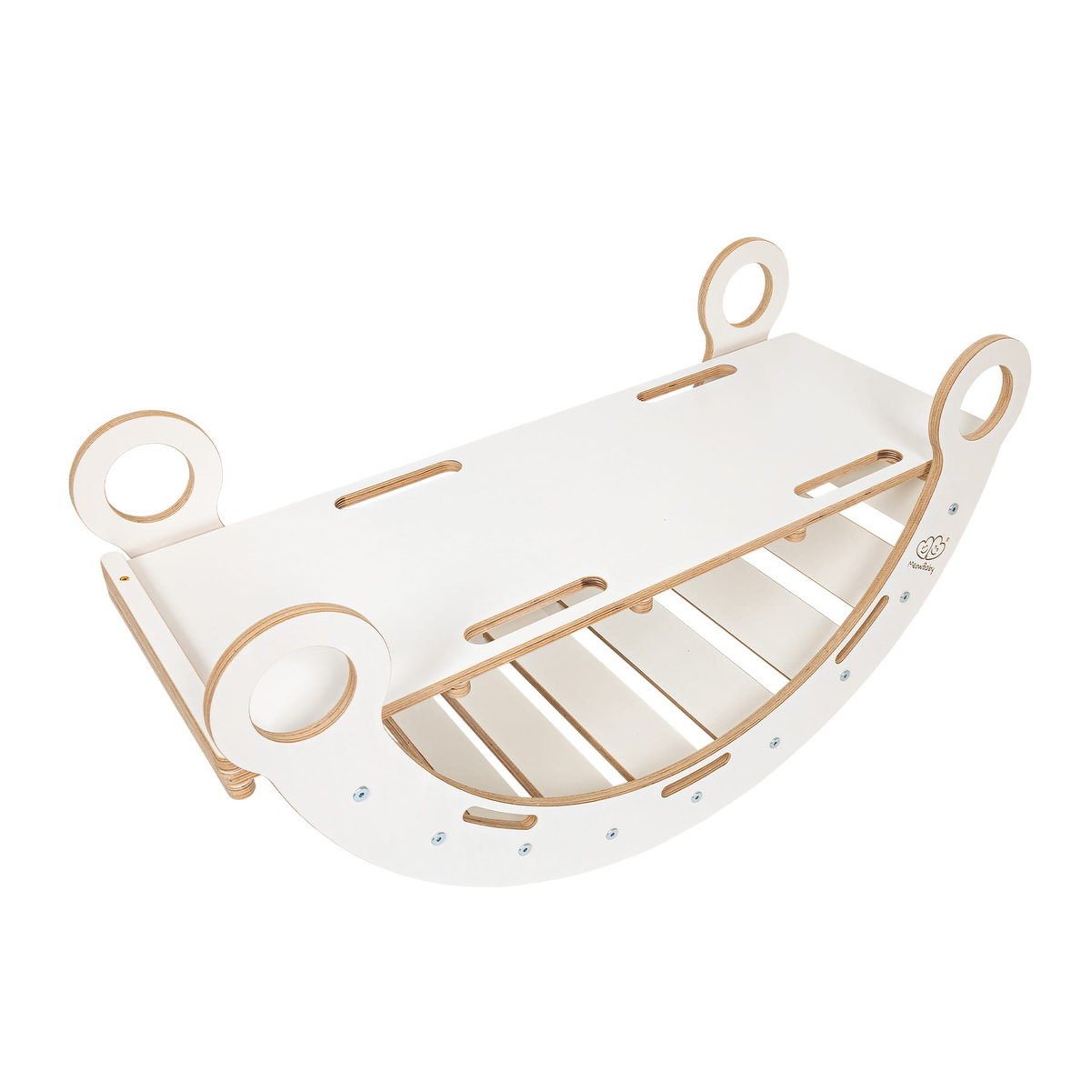 Medium Dream Rocker Białe Drewno & Zjeżdżalnia