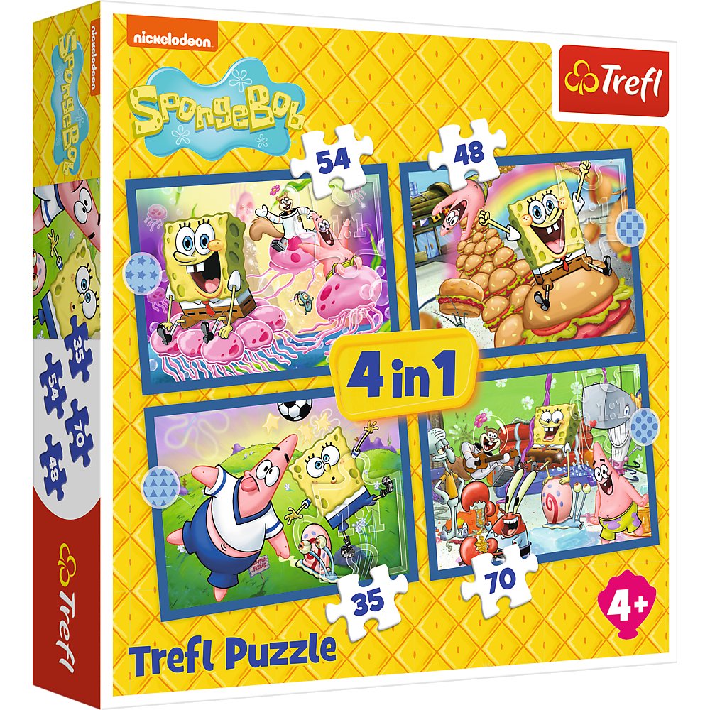 Puzzle, Trefl, Podwodne życie SpongeBoba, 35-48-54-70 el.