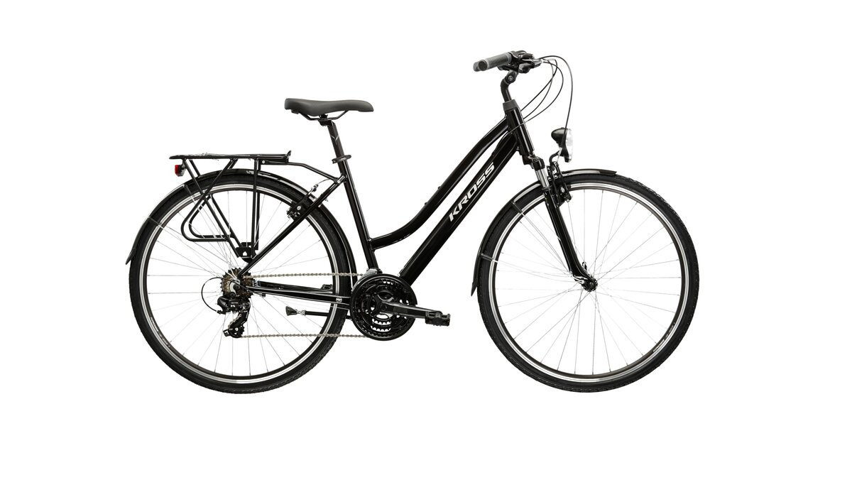 Rower Kross TRANS 1.0 czarny-srebrny połysk damski