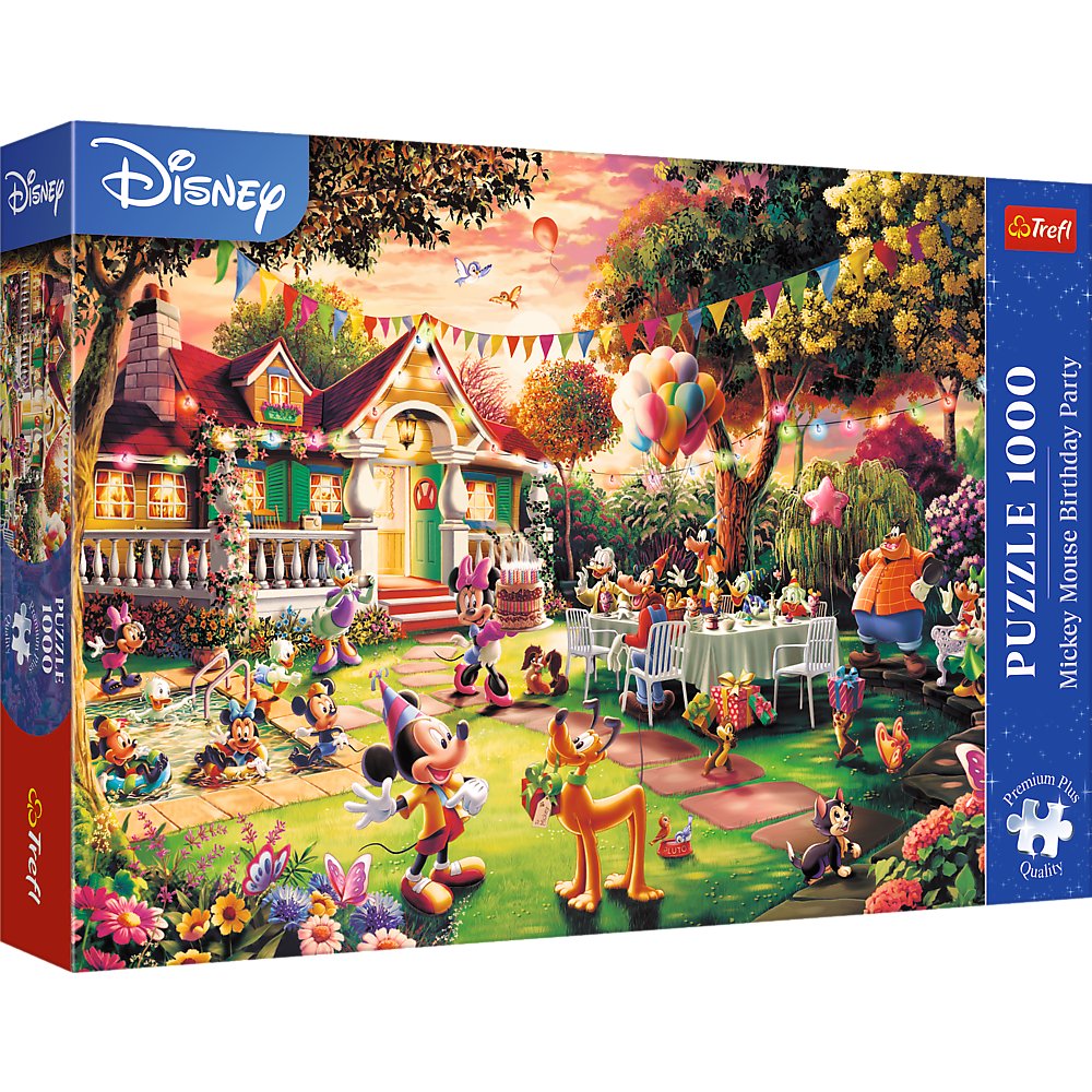 Puzzle, Trefl Premium Plus, Przyjęcie urodzinowe Myszki Mickey, 1000 el.