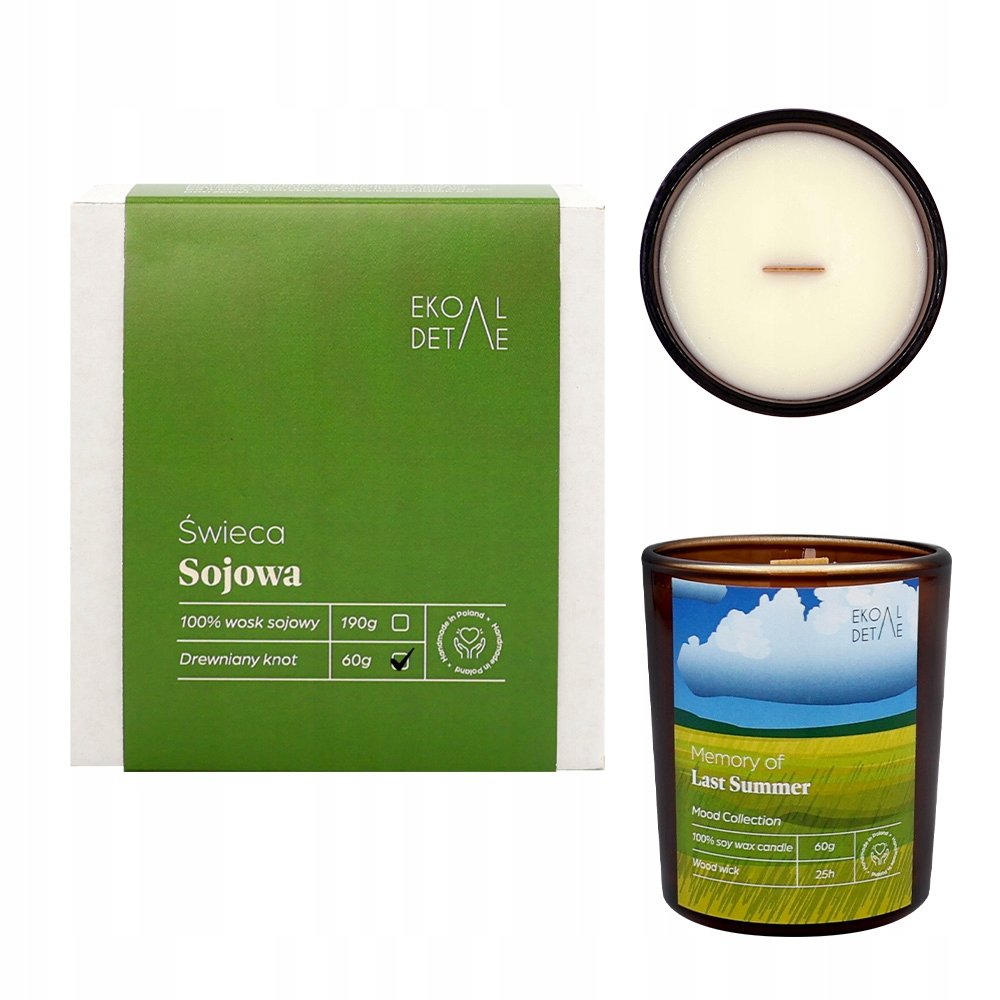 Świeca sojowa w szkle Memory of Last Summer, Kolekcja Mood Stories, 60 g