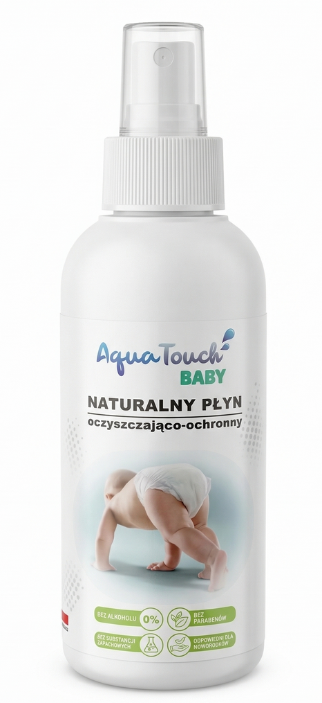 AquaTouch BABY, Naturalny płyn oczyszczająco-ochronny dla dzieci i niemowląt 250ml