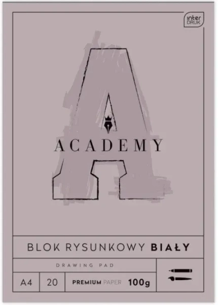 Blok rysunkowy A4 20 100g ACADEMY - INTERDRUK