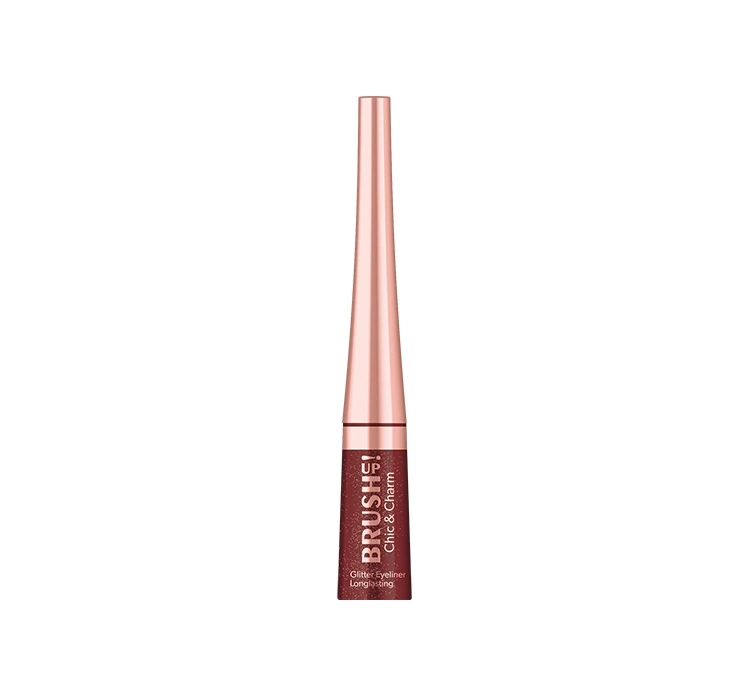 Brush Up Chic & Charm Glitter Eyeliner Longlasting brokatowy eyeliner w płynie 02 Brown 4,5g