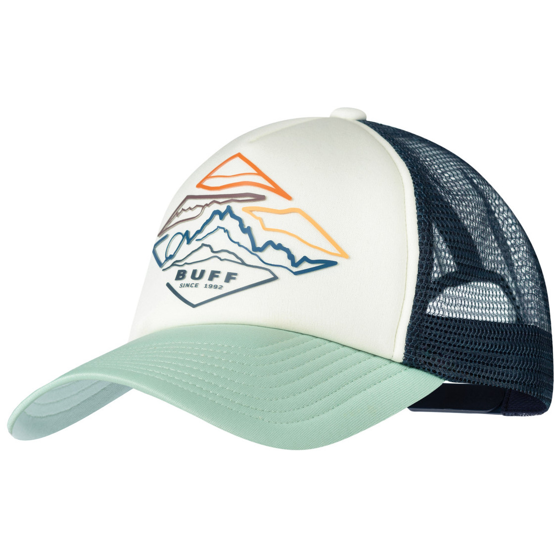 Bejsbolówka Buff Trucker Cap Kolor: biały/zielony