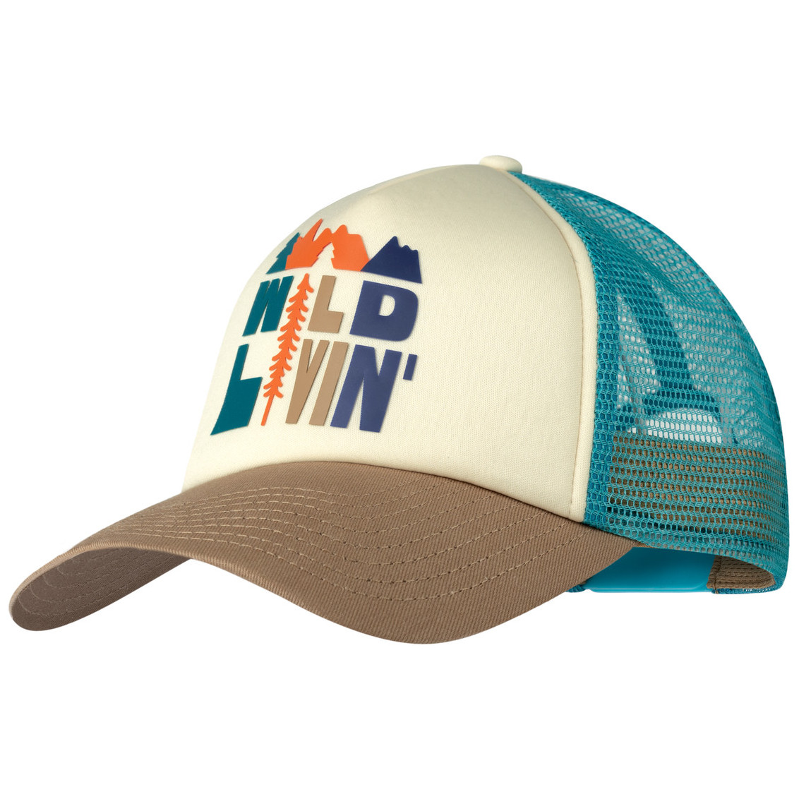 Bejsbolówka Buff Trucker Cap Kolor: zielony/brązowy