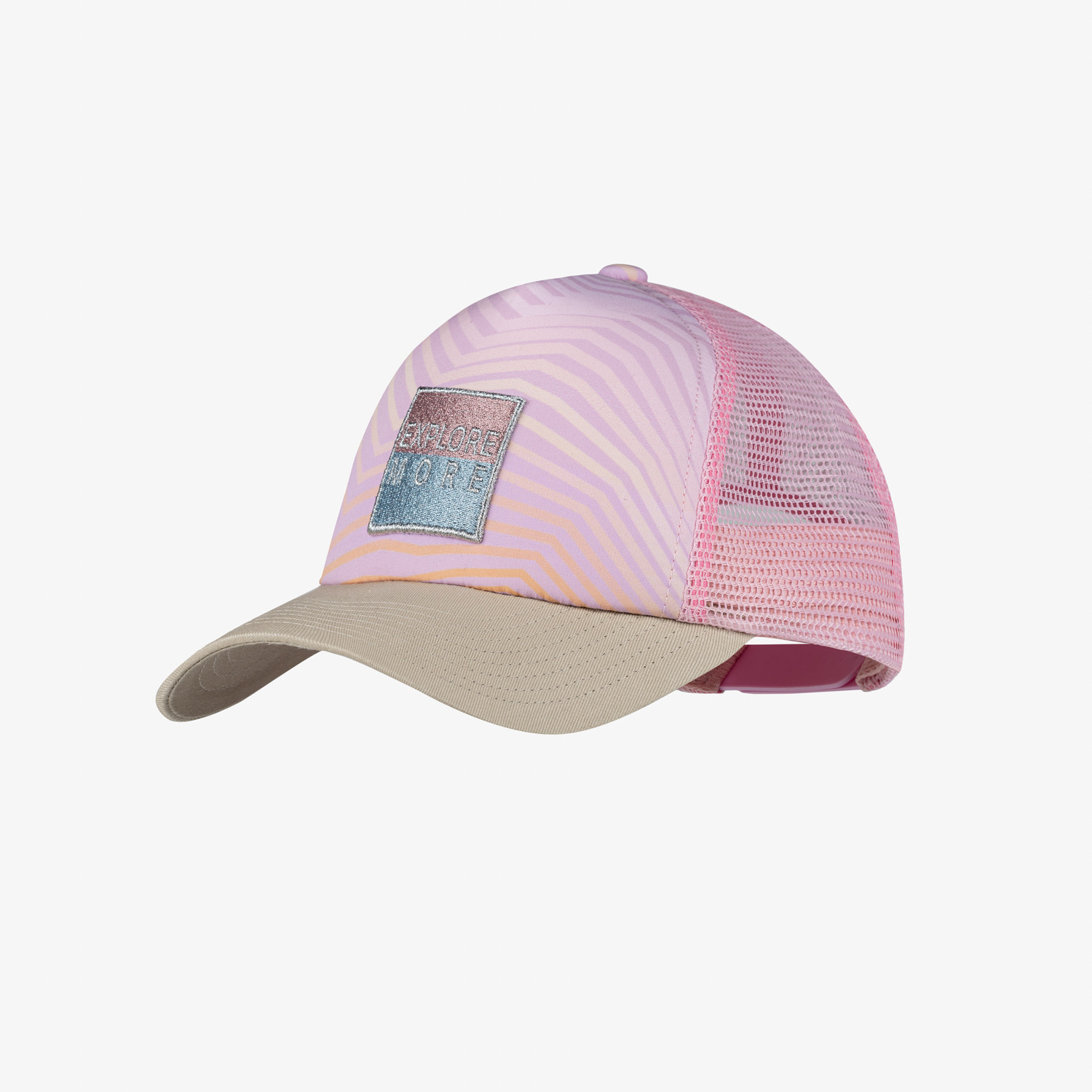 Dziecięca bejsbolówka Buff Trucker Cap Youth Kolor: szary/różówy