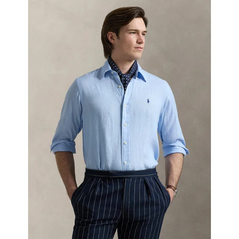 POLO RALPH LAUREN Lniana koszula Custom fit