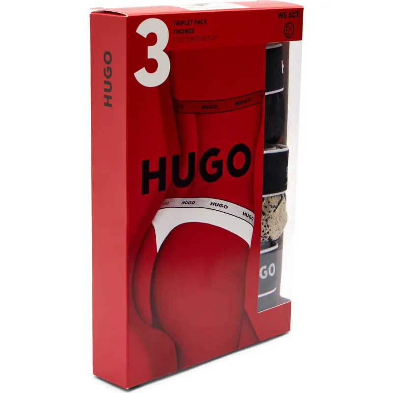 Hugo Bodywear Stringi 3-pack DESIGN