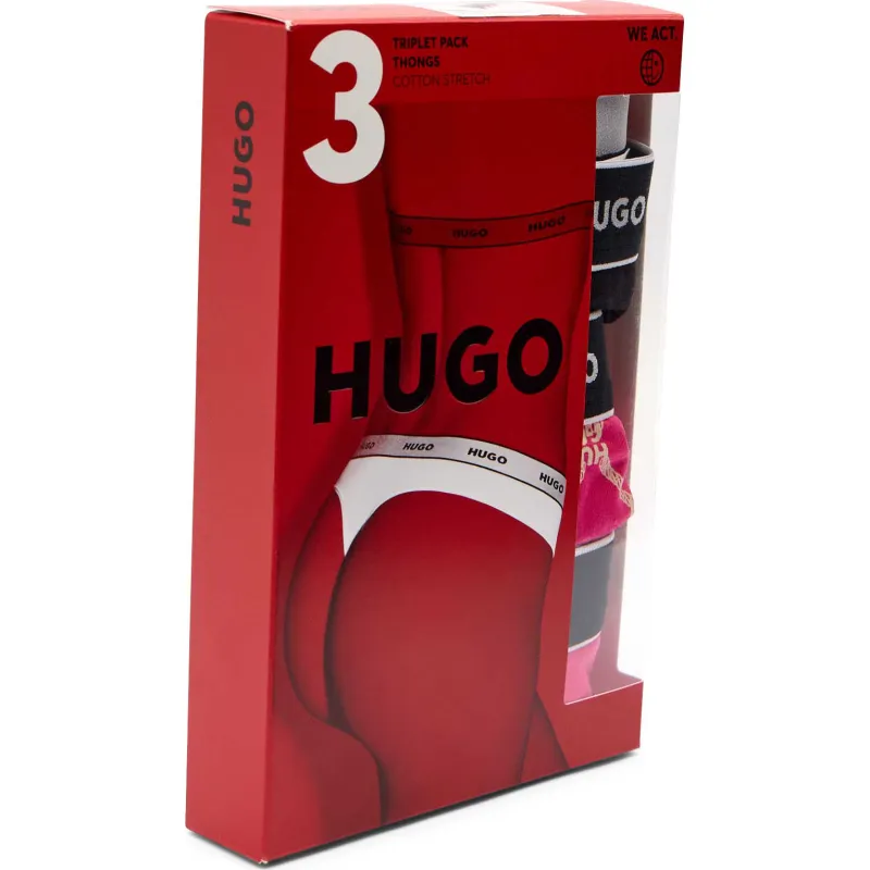 top Hugo Bodywear Stringi 3-pack DESIGN