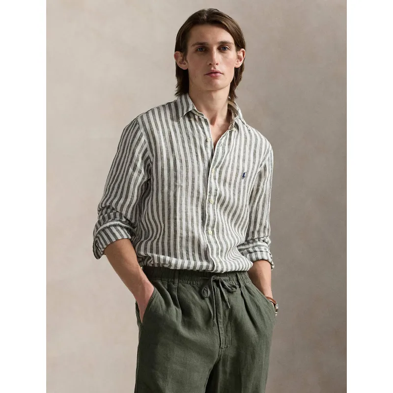 POLO RALPH LAUREN Lniana koszula Custom fit