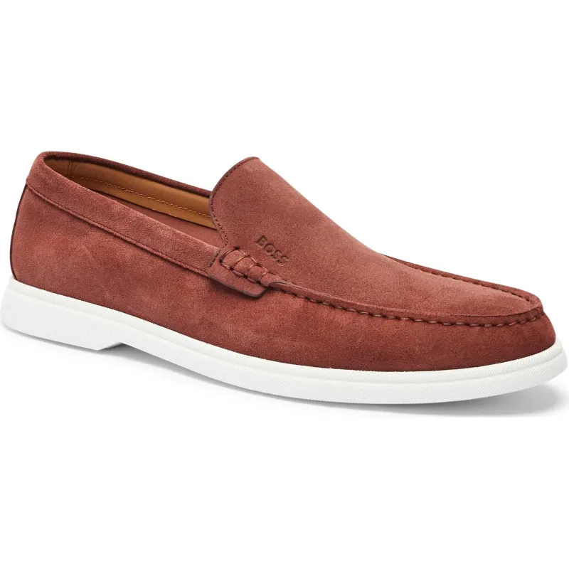 BOSS BLACK Skórzane loafersy Sienne