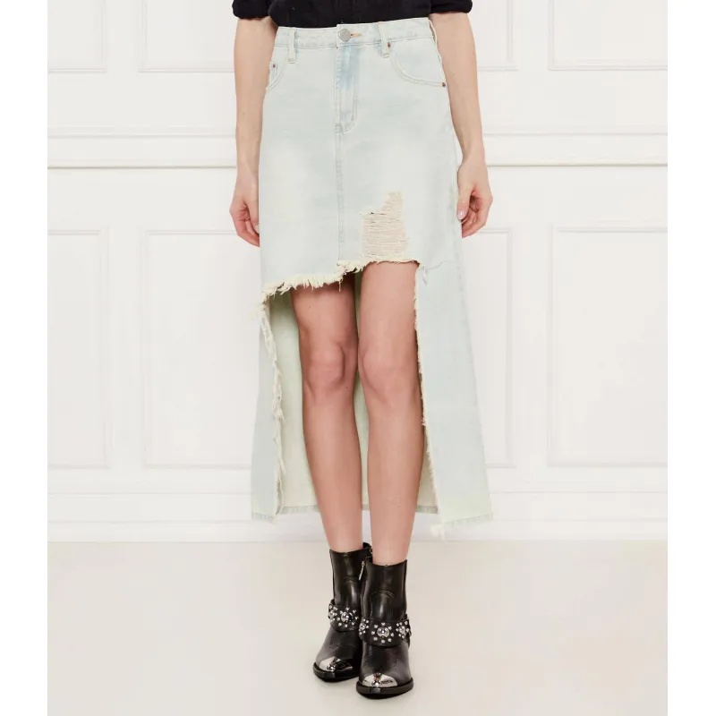 One Teaspoon Jeansowa spódnica LE SURF high waist