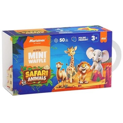 Klocki elastyczne MARIOINEX Mini Waffle Animals Safari 907092