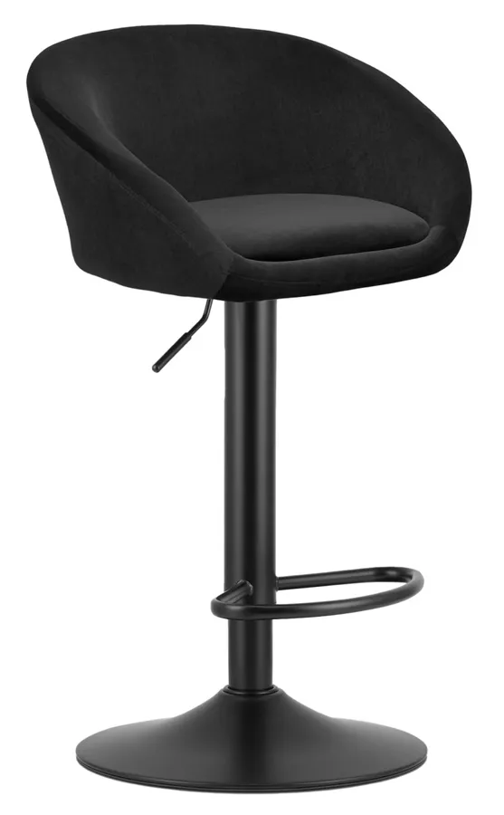 Czarny aksamitny hoker T7-C93