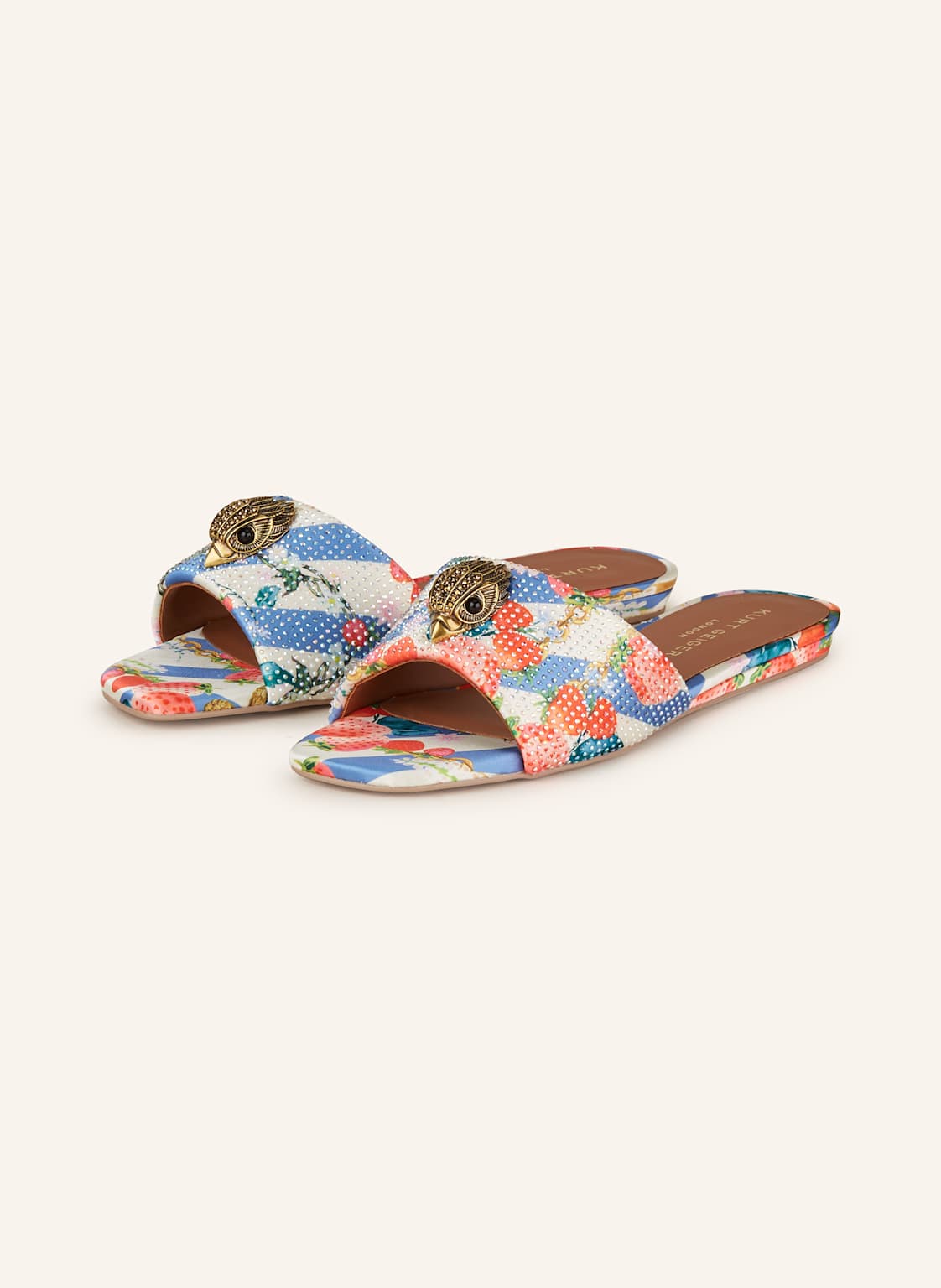 Kurt Geiger Klapki Kensington Z Ozdobnymi Kamykami blau