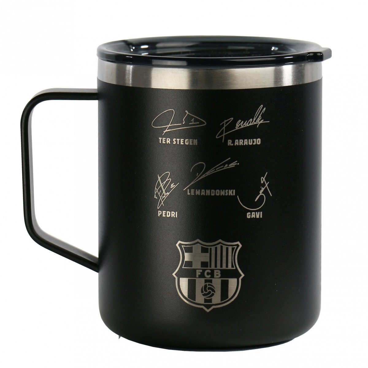 FC Barcelona kubek termiczny Runbott z autografami 400 ml 972195 czarny