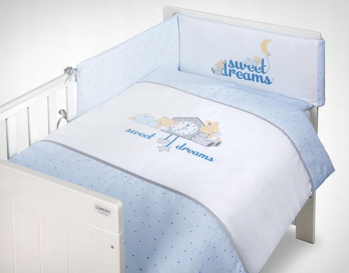 PLUSBABY pościel 3-el.słodkie sny niebie 135/100