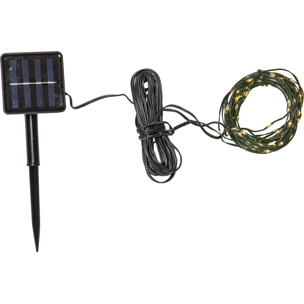 Łańcuch solarny ogrodowy LED 100 diod Dew Drop białe ciepłe