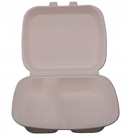 10x Pojemnik na jedzenie menu box 2 DZIELNY ( dwudzielny ) styropian obiad